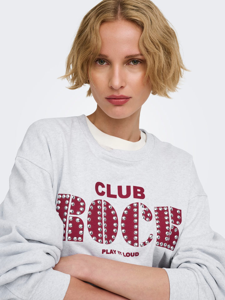 Only 15380328 Olise sweater grijs melee – dames