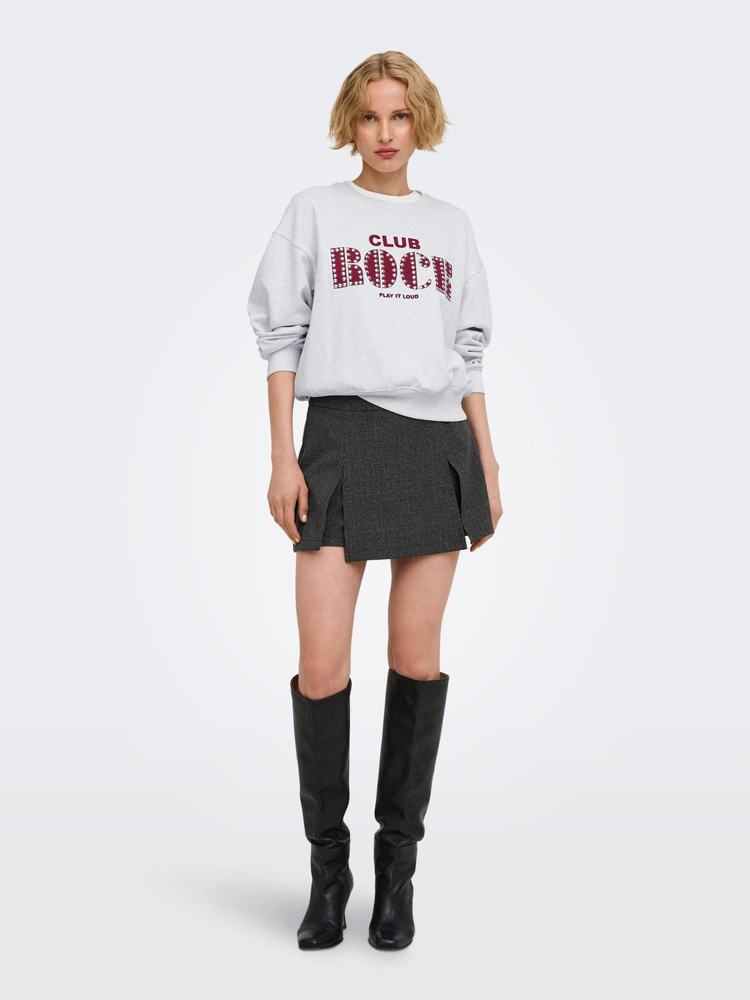 Only 15380328 Olise sweater grijs melee – dames