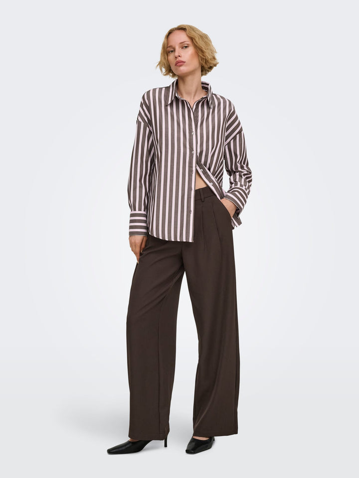 Only blouse l/m dames bruin dessin – Oregon