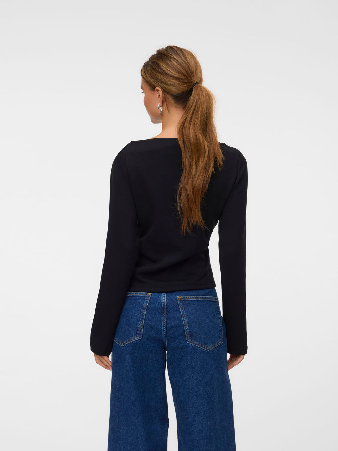 VERO MODA Mille top l/m zwart - dames