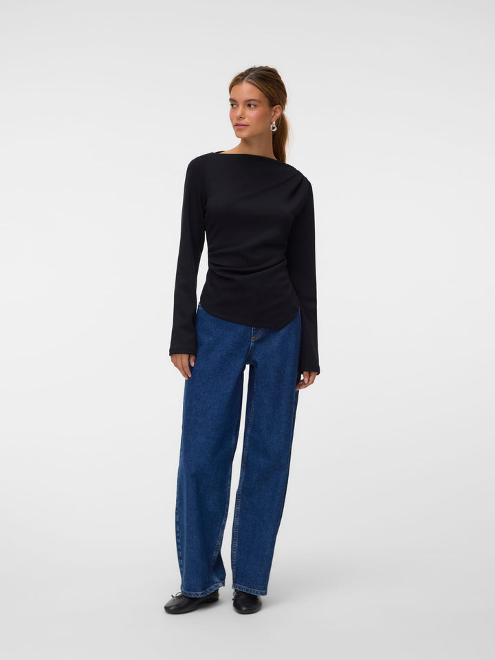VERO MODA Mille top l/m zwart - dames