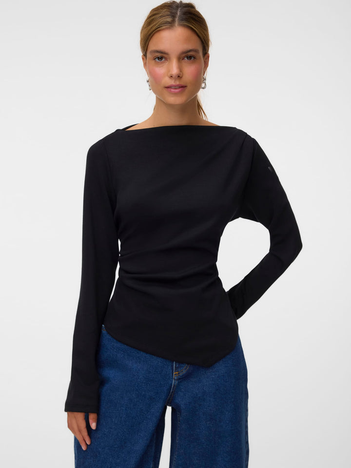 VERO MODA Mille top l/m zwart - dames