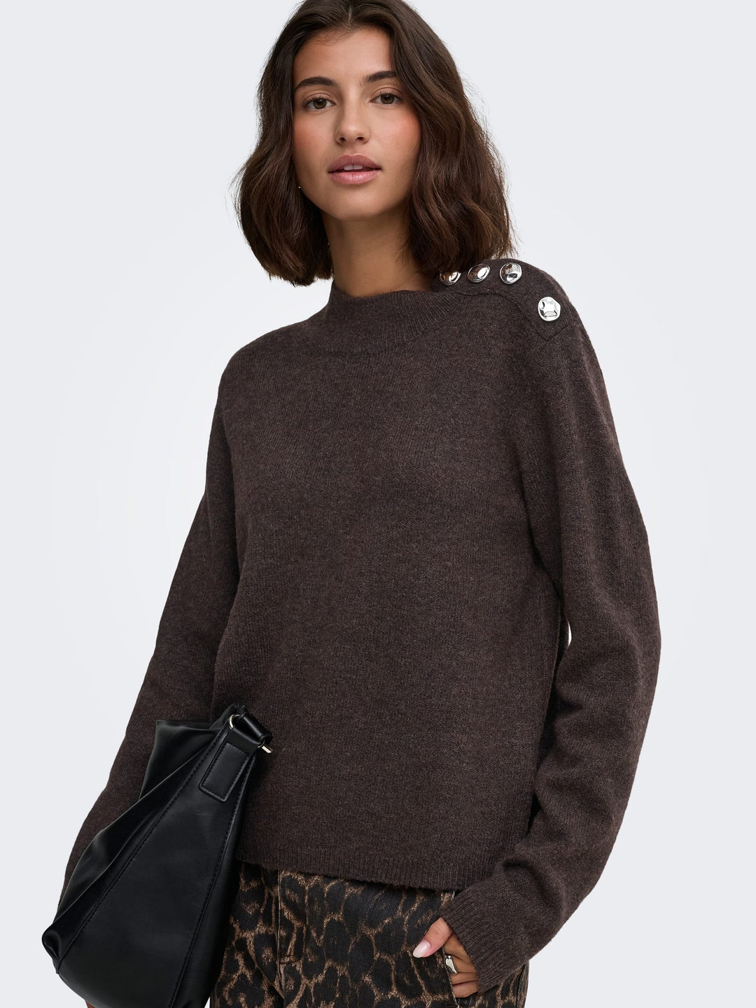 Jacqueline de Yong 15385391 super trui bruin – dames