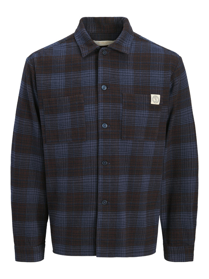 Jack &amp; Jones 12301093 Frediriksberg overhemd grijs dessin – heren