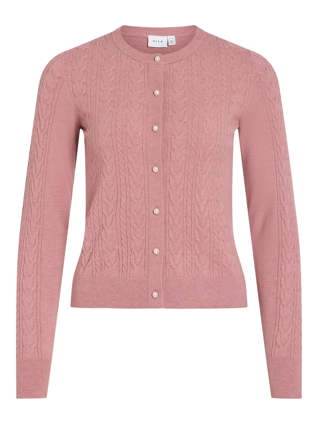Vila 14115309 Kerry vest gebreid dames – oud roze