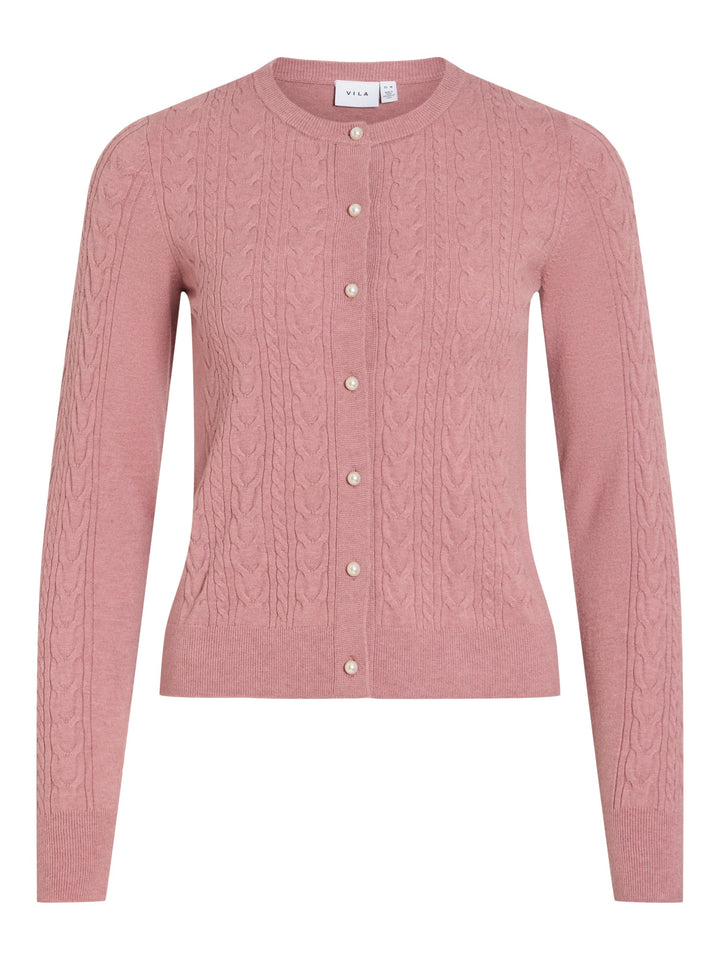 Vila 14115309 Kerry vest gebreid dames – oud roze