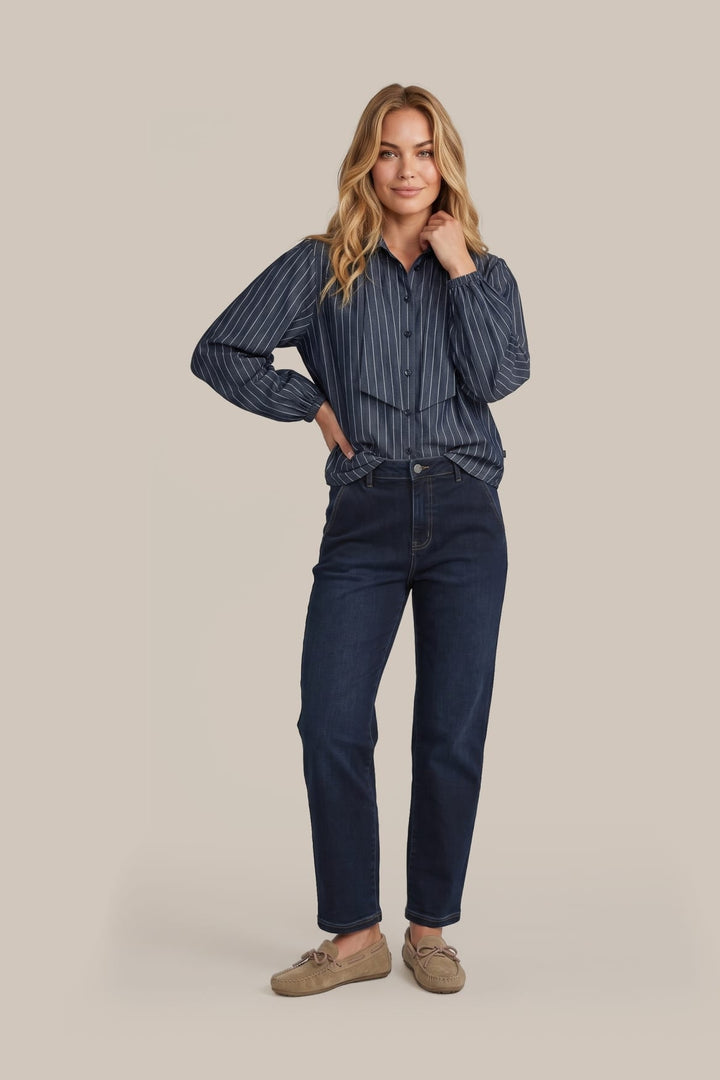 G-Maxx 26NNG05 Lilja jeans low crotch baggy fit – dames - Blue Denim