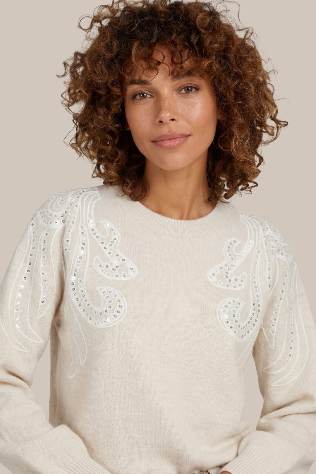 G-Maxx blouse l/m dames taupe – 26NEG02
