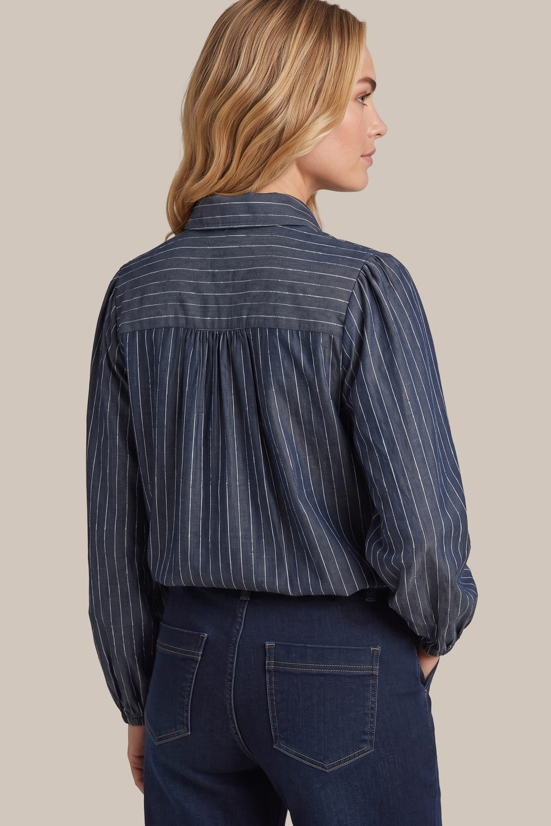 G-Maxx blouse l/m dames blue denim – 26NZG35 Fionn
