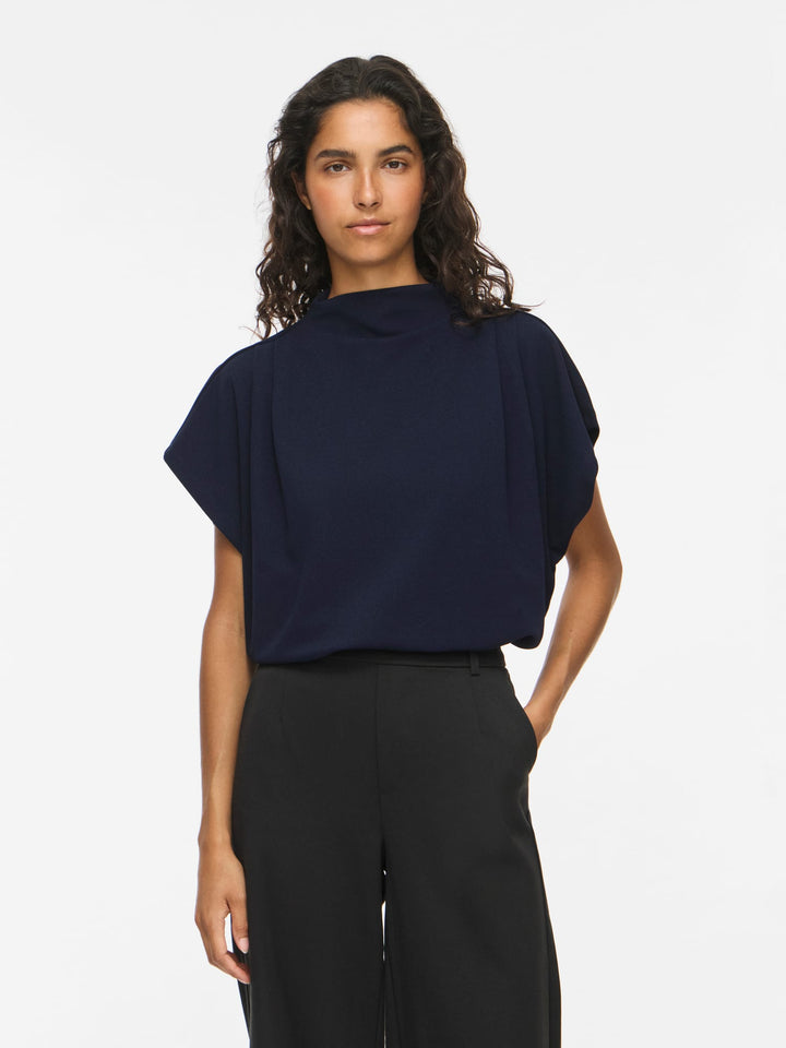 Vila 14110286 Merlano top navy – dames