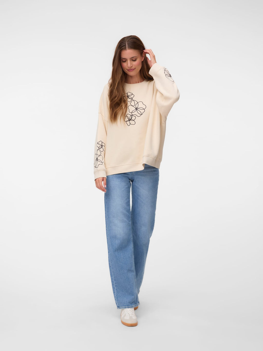 VERO MODA sweater dames ecru – Briana