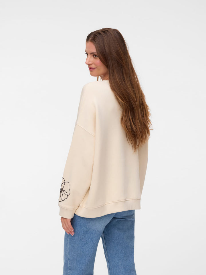 VERO MODA sweater dames ecru – Briana