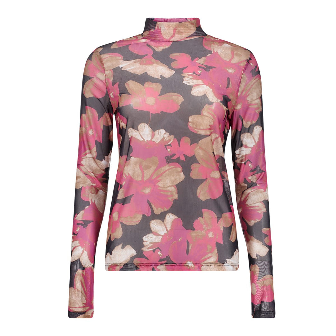 Geisha 62832-14 top l/m dames paars dessin
