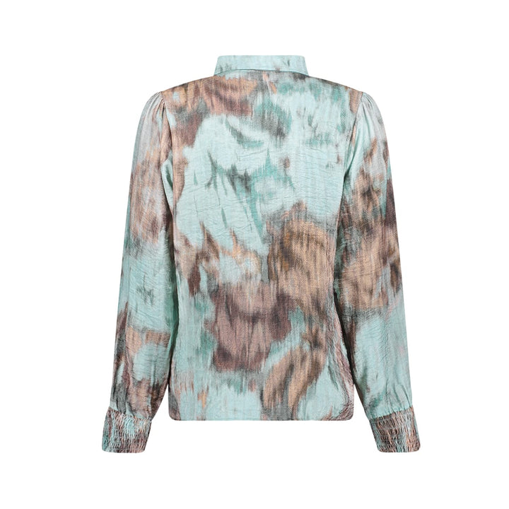 Geisha 63658-20 blouse l/m dames bruin dessin