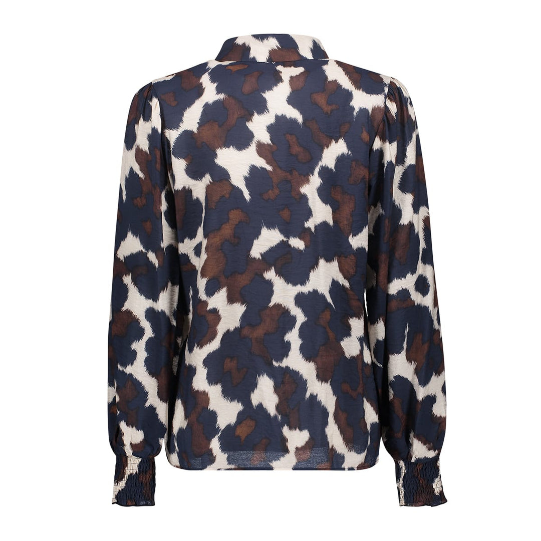 Geisha 63667-20 blouse l/m dames grijs dessin