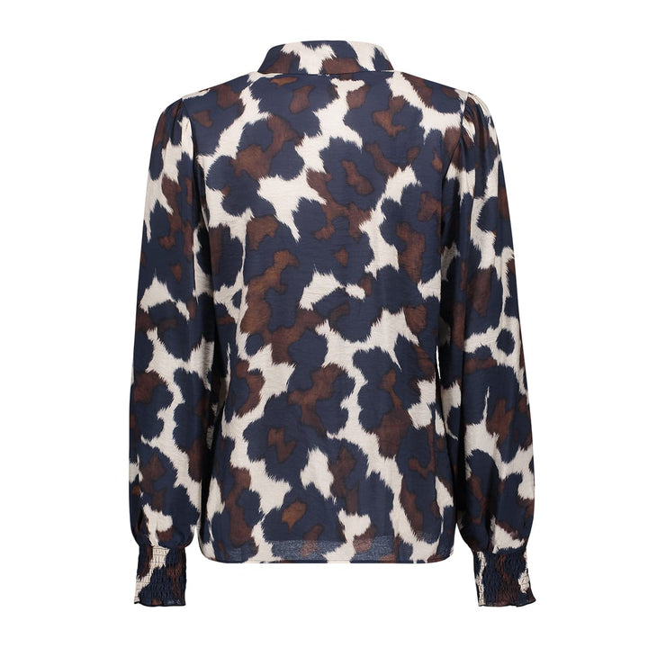 Geisha 63667-20 blouse l/m dames grijs dessin