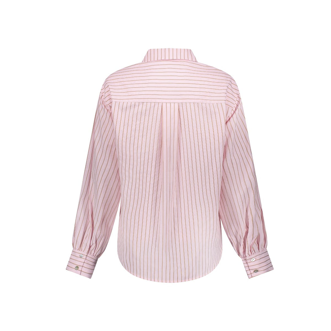 Geisha 63821-14 blouse l/m dames roze dessin