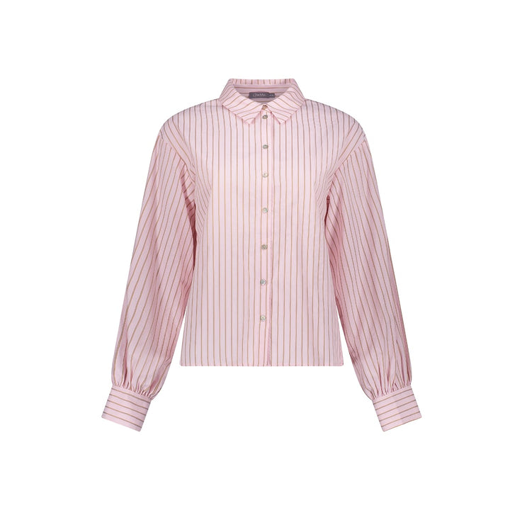 Geisha 63821-14 blouse l/m dames roze dessin