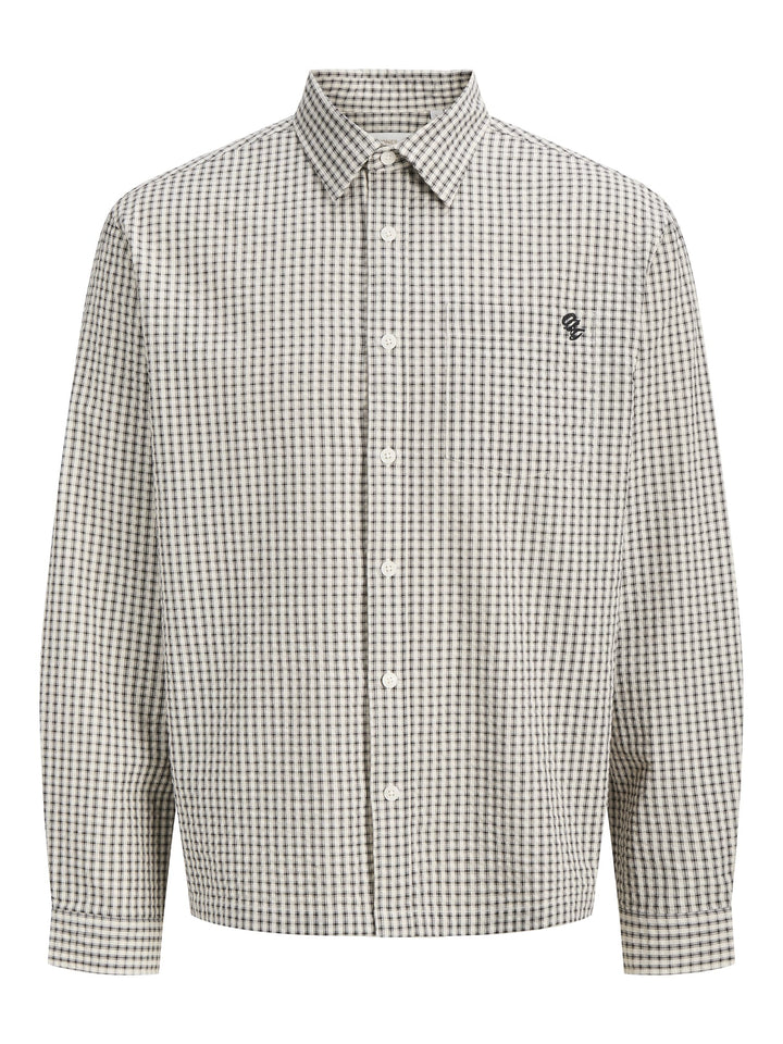 Jack &amp; Jones 12315905 Menton overhemd ecru dessin – heren
