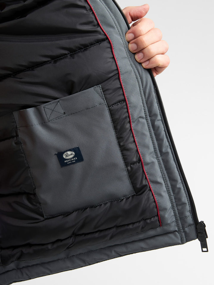 Petrol men M-3060-JAC104 winterjas olijf – heren - Grijs