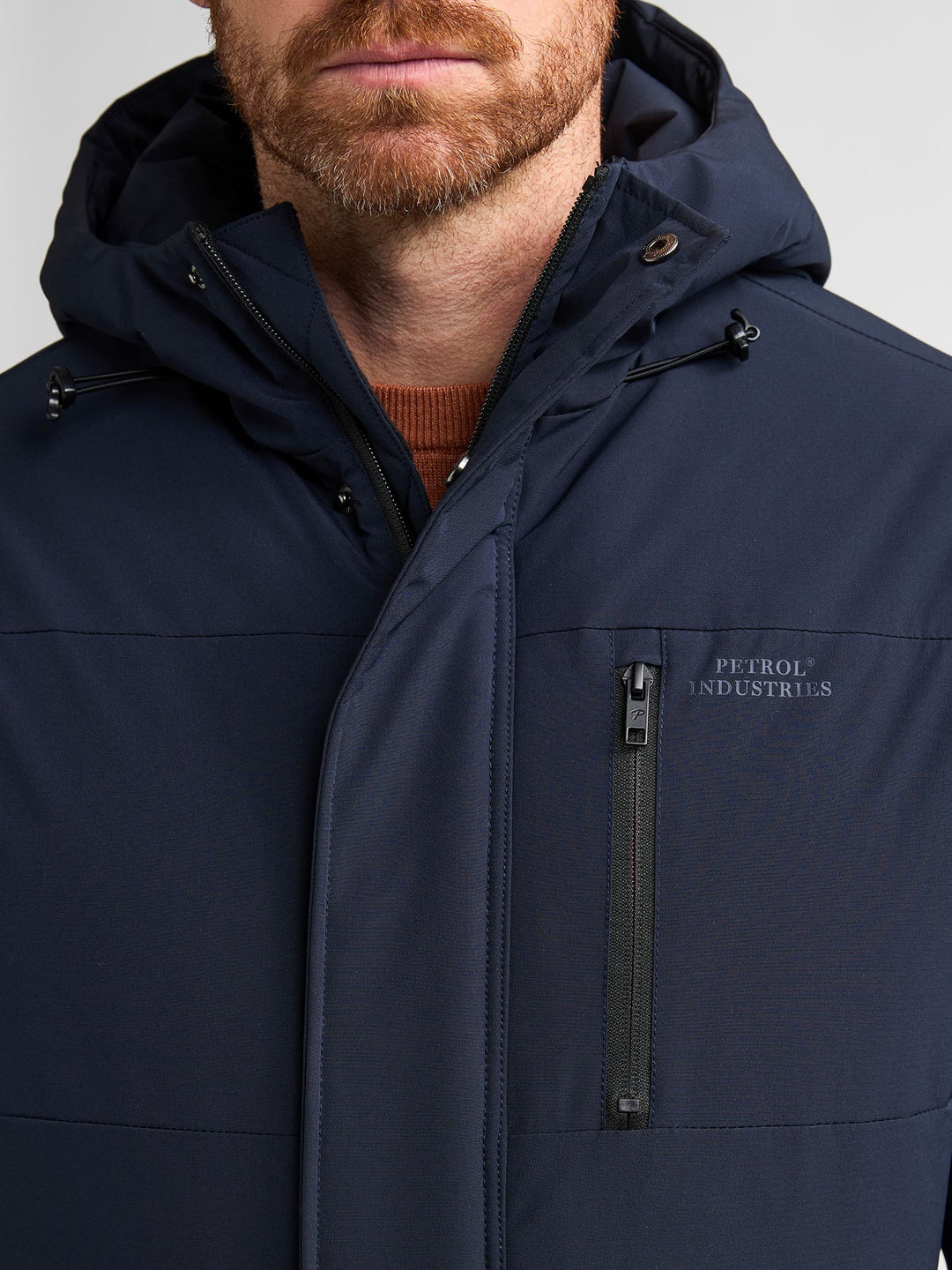 Petrol men M-3060-JAC104 winterjas heren blue denim - Navy
