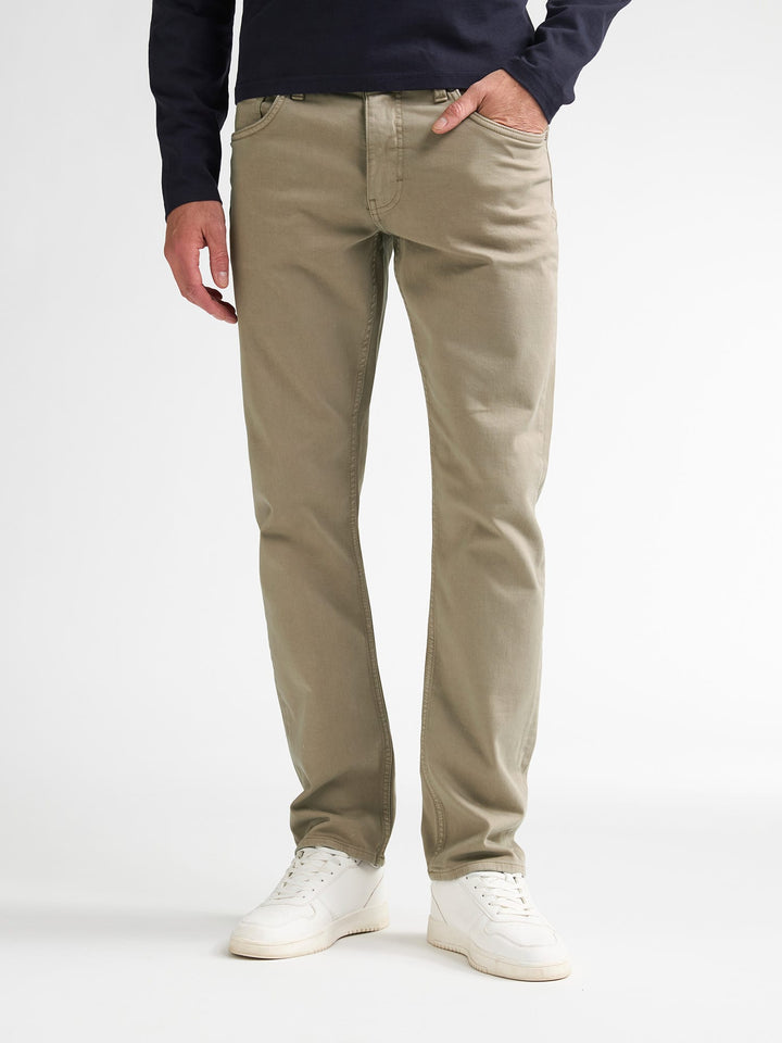 Petrol men M-3060-DNM010 lange broek heren bruin dessin - Licht Bruin - L34