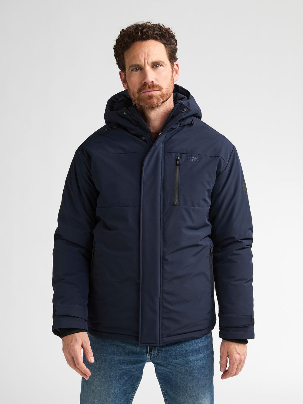 Petrol men M-3060-JAC104 winterjas heren blue denim - Navy