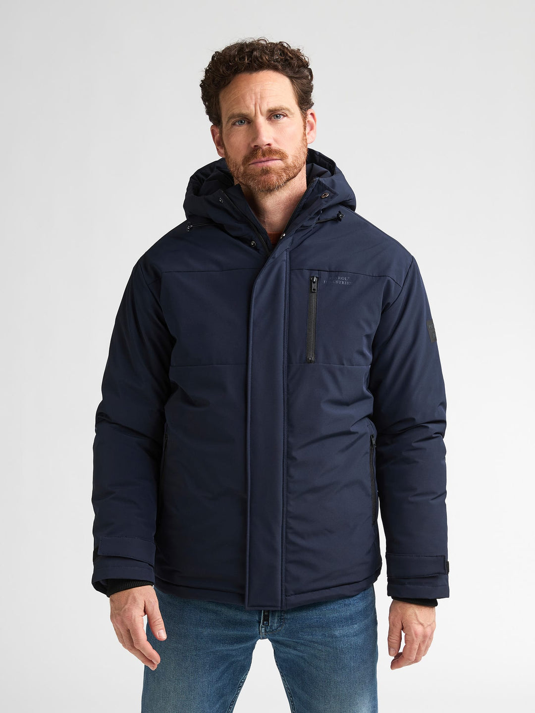 Petrol men M-3060-JAC104 winterjas heren blue denim - Navy