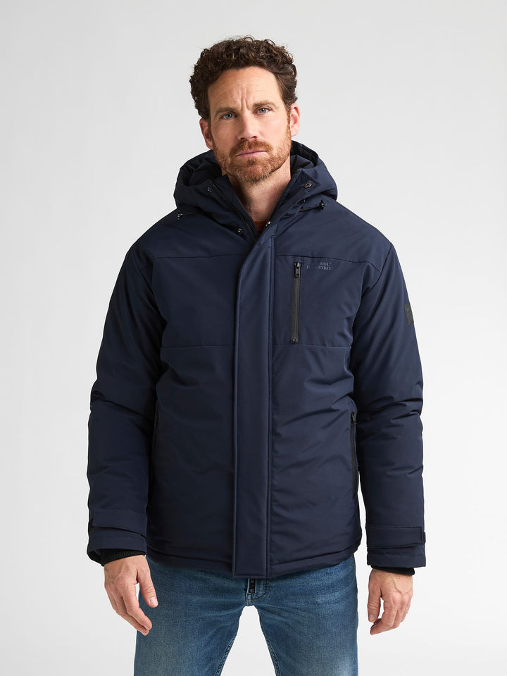 Petrol men M-3060-JAC104 winterjas heren blue denim - Navy