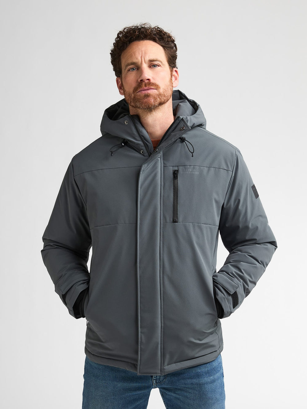 Petrol men M-3060-JAC104 winterjas olijf – heren - Grijs