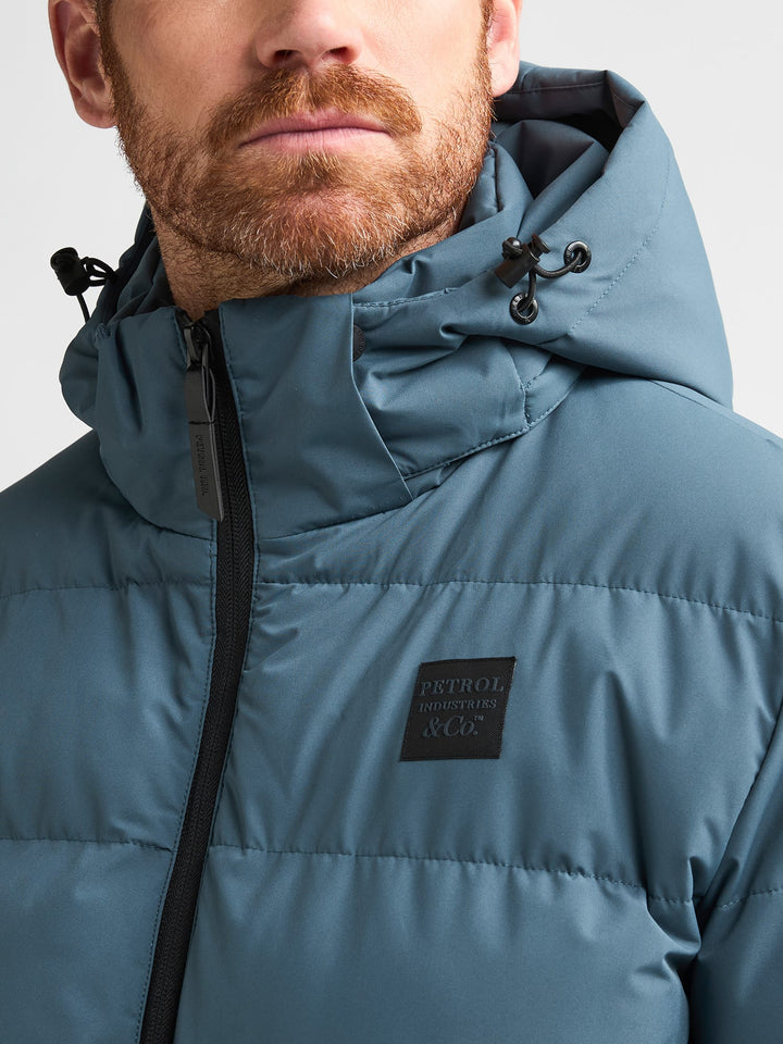 Petrol men M-3060-JAC124 winterjas heren blue denim - Petrol Blauw