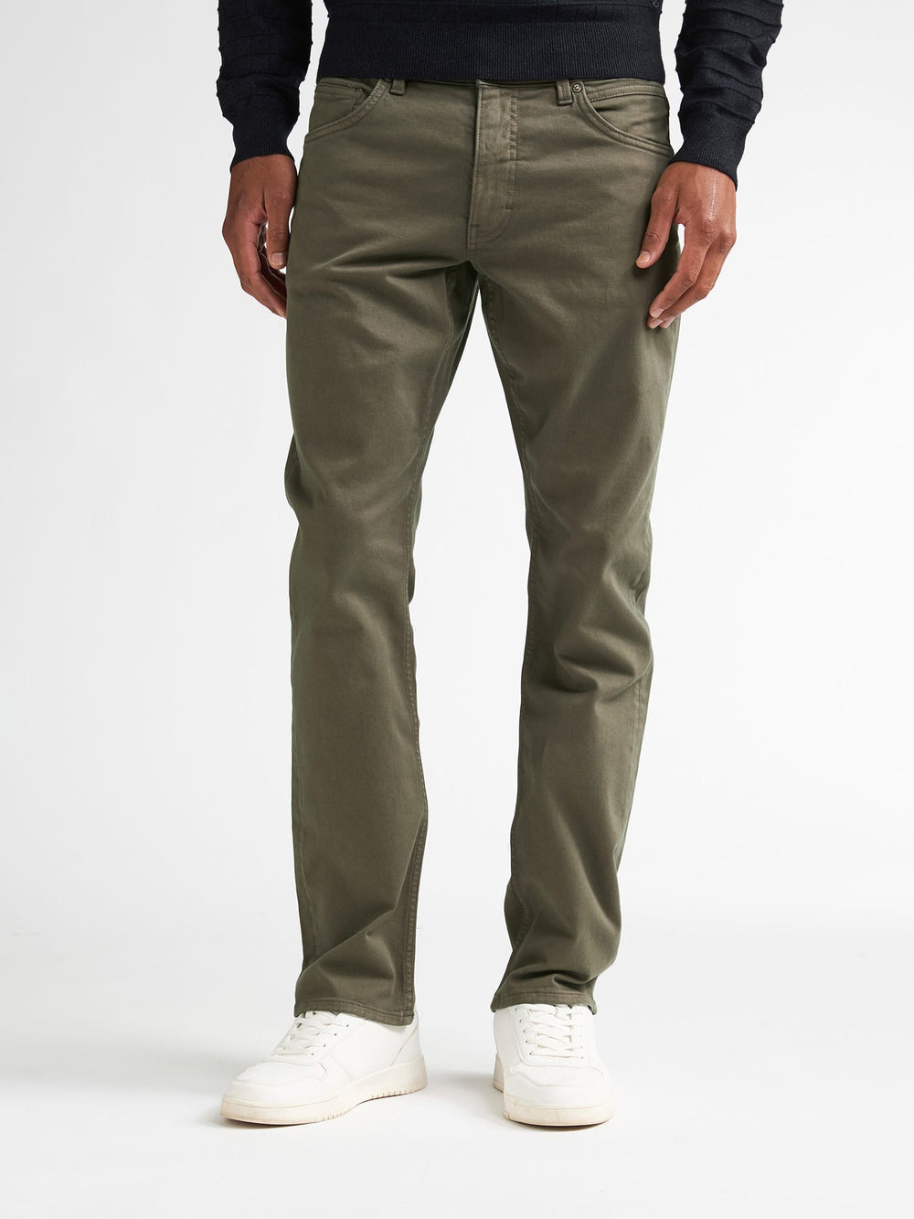 Petrol men M-3060-DNM010 lange broek antraciet – heren - Donkergroen - L32