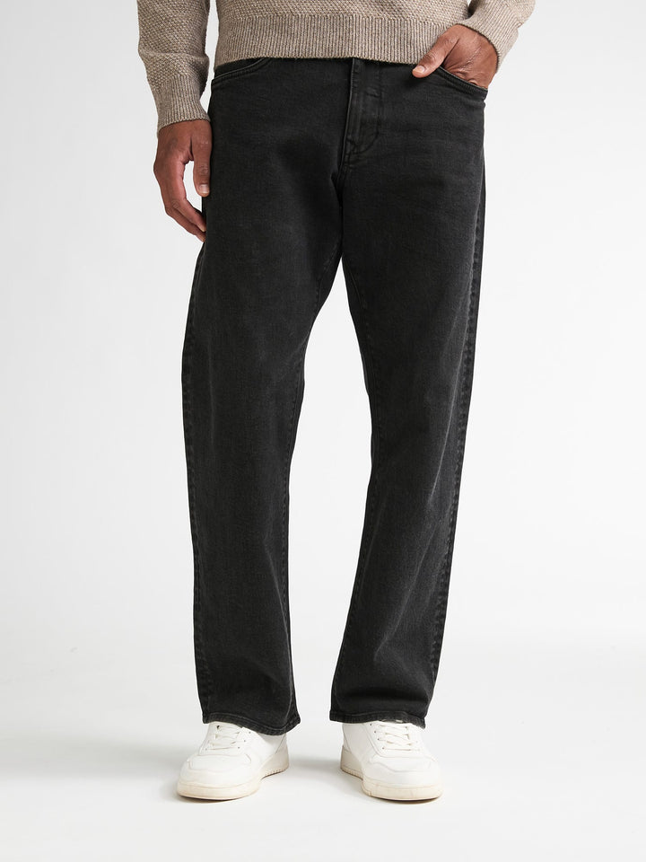 Petrol men M-3060-DNM013 L32 polo k/m zwart dessin – heren - Black Denim - L32