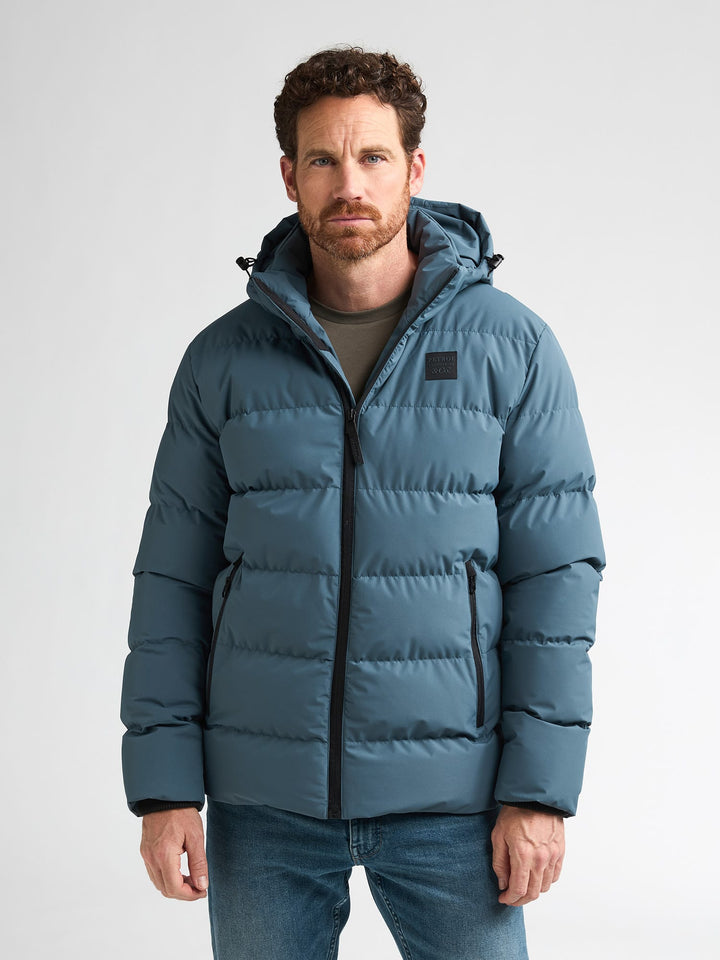 Petrol men M-3060-JAC124 winterjas heren blue denim - Petrol Blauw
