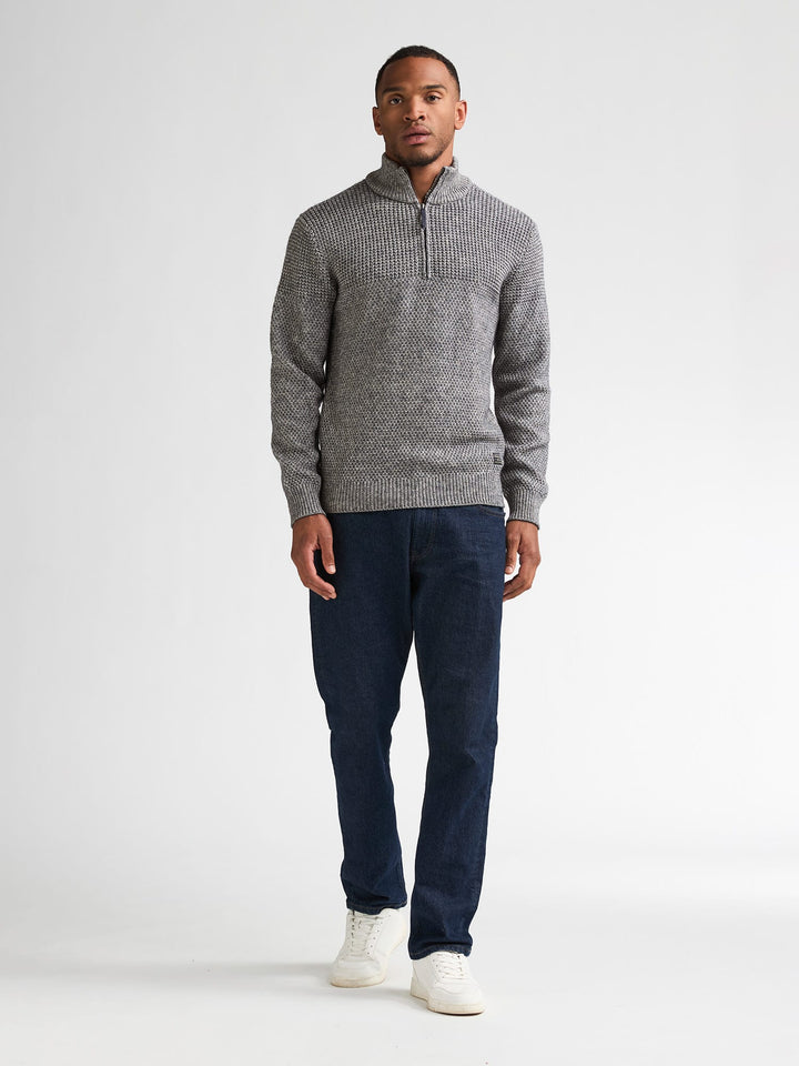 Petrol men M-3060-KWC223 polo k/m heren blue denim - Blauw Melee