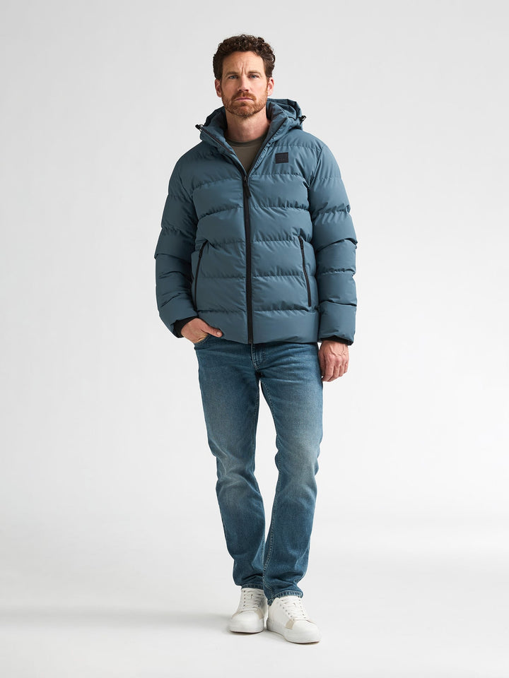 Petrol men M-3060-JAC124 winterjas heren blue denim - Petrol Blauw