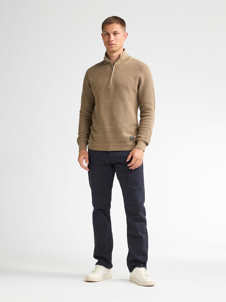 Petrol men M-3060-KWC227 polo k/m heren bruin dessin - Camel
