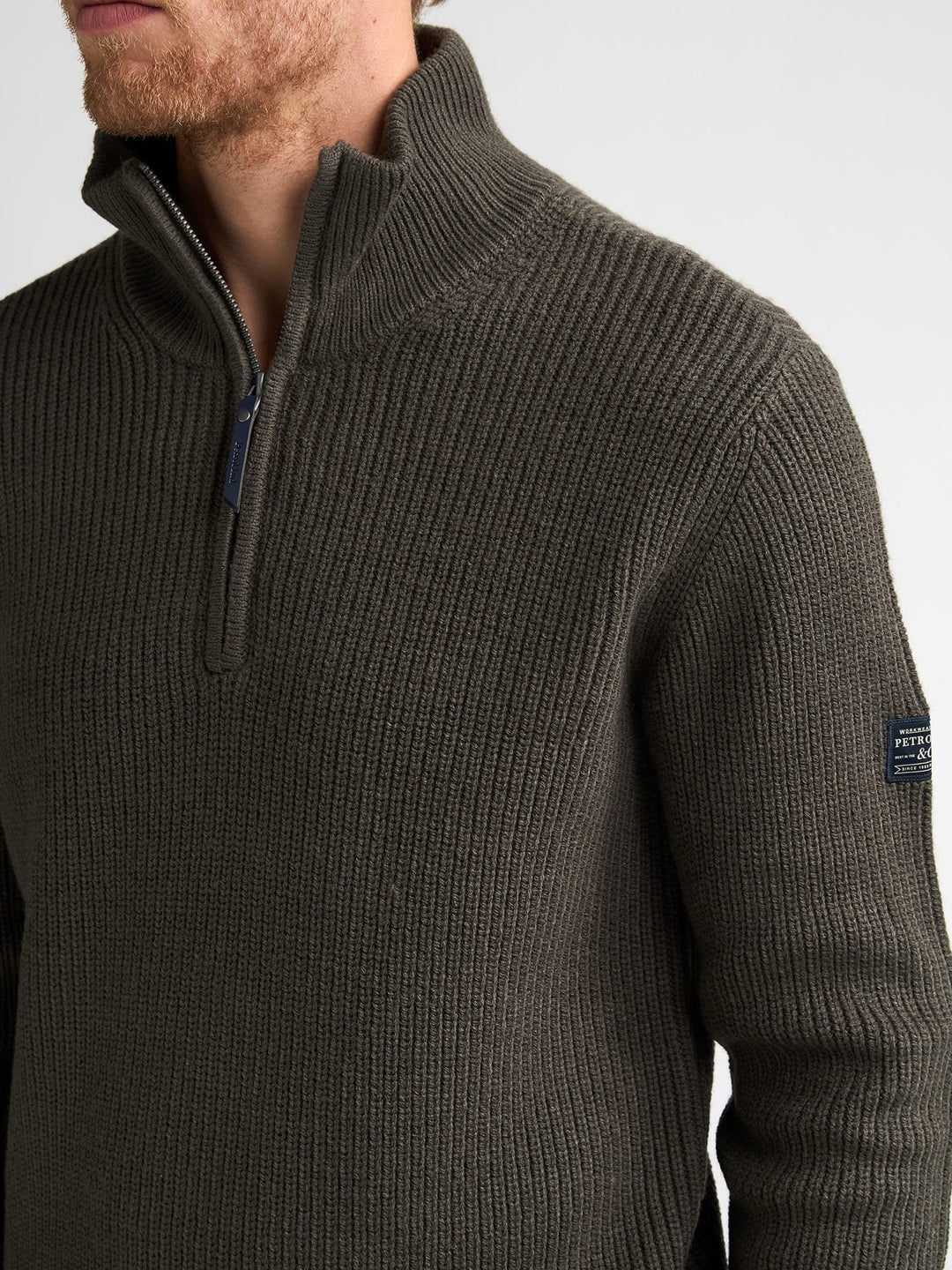 Petrol men M-3060-KWC262 trui taupe – heren
