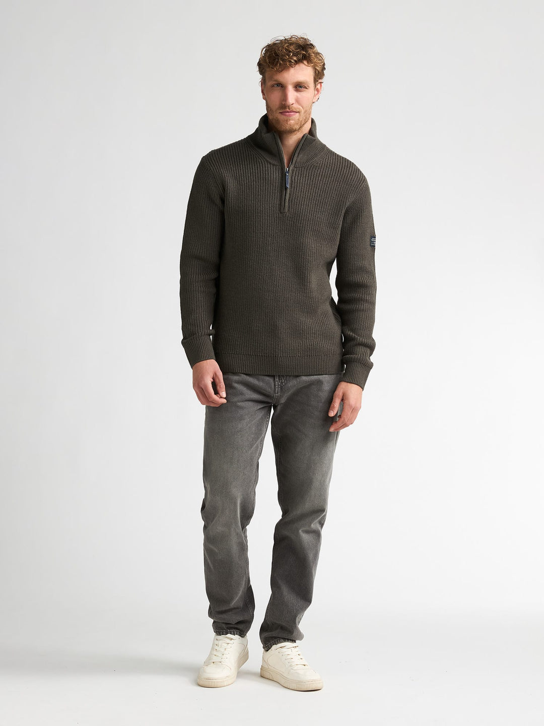 Petrol men M-3060-KWC262 trui taupe – heren