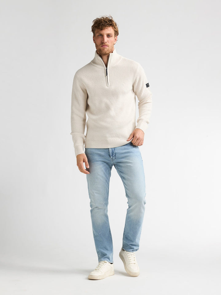 Petrol men M-3060-KWC262 trui heren lichtgrijs - Beige