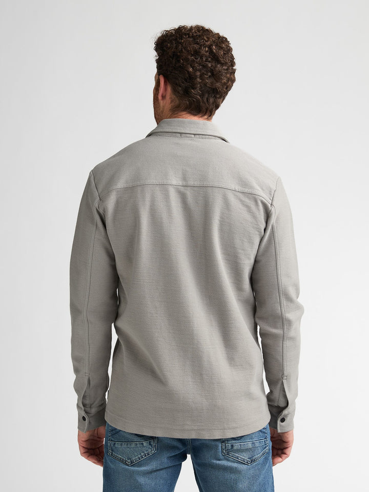 Petrol men M-3060-SIL423 overhemd l/m heren lichtgrijs
