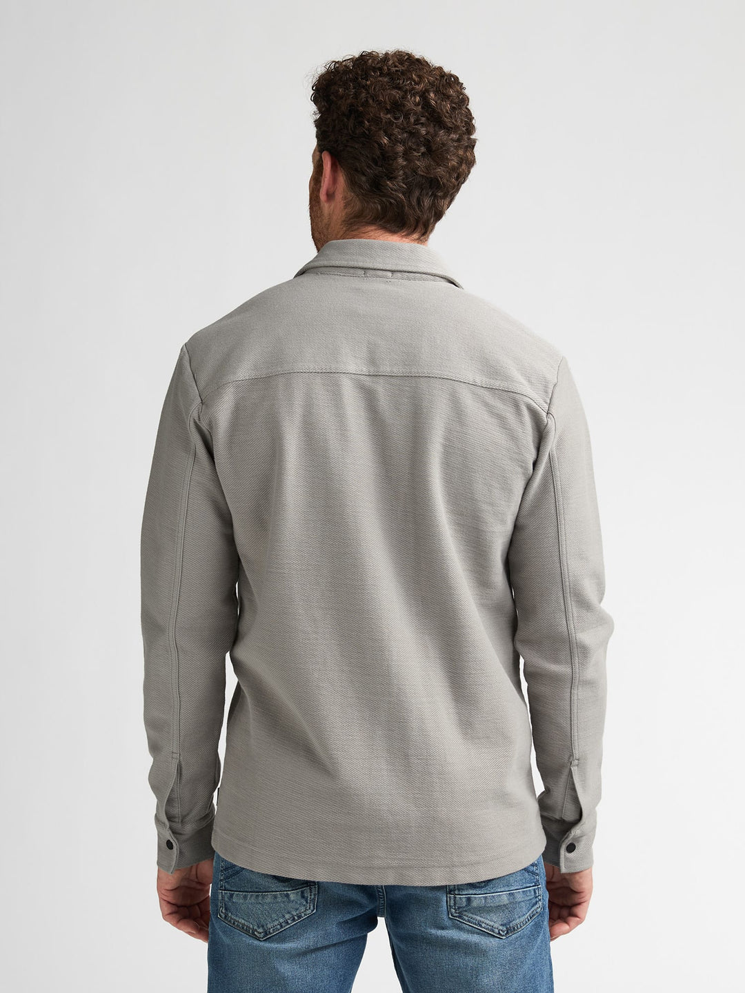 Petrol men M-3060-SIL423 overhemd l/m heren lichtgrijs