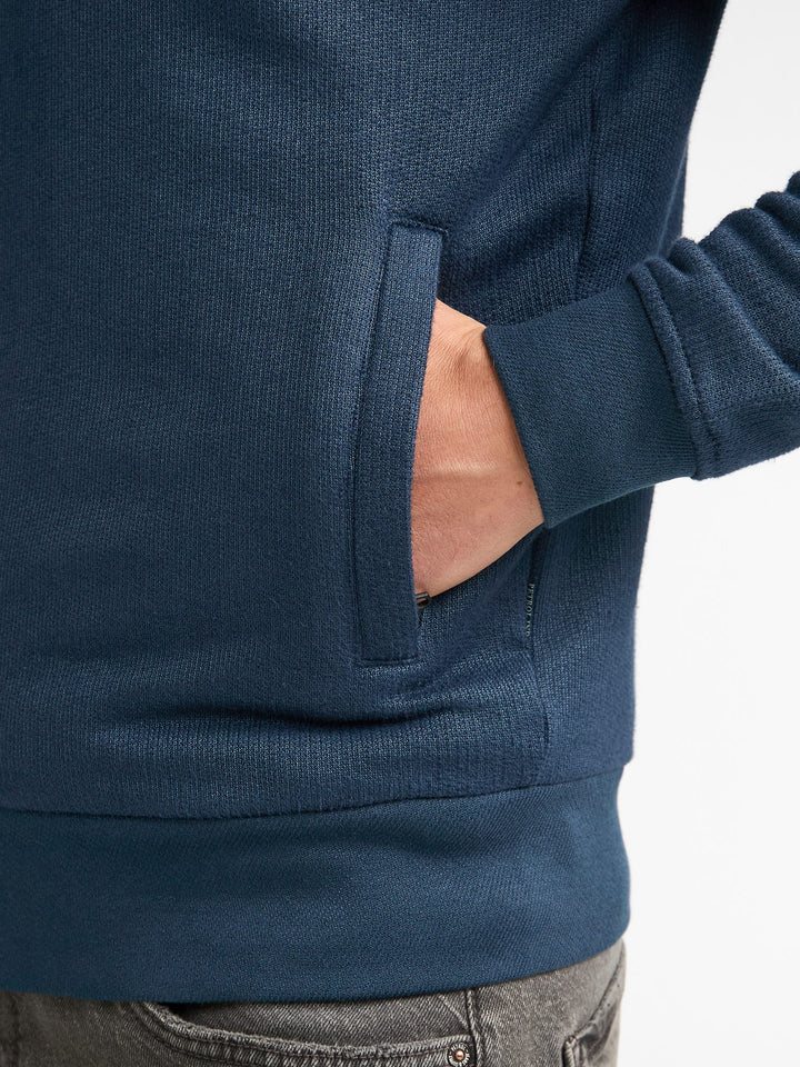 Petrol men M-3060-SWC301 vest sweat heren navy