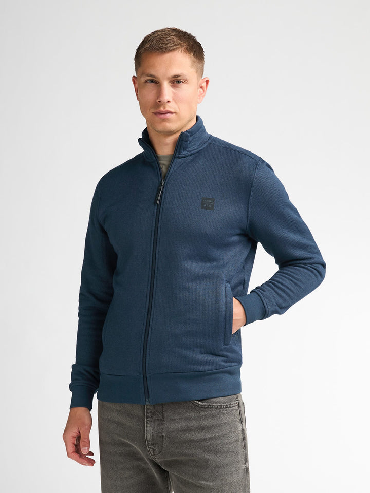 Petrol men M-3060-SWC301 vest sweat heren navy
