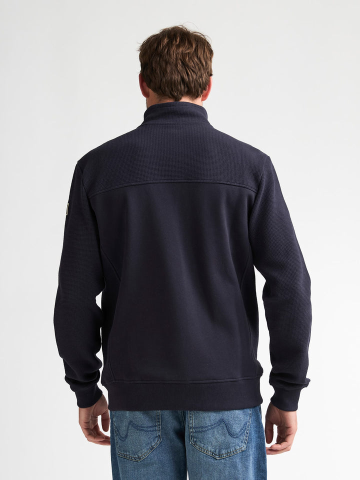 Petrol men M-3060-SWC314 vest sweat heren navy