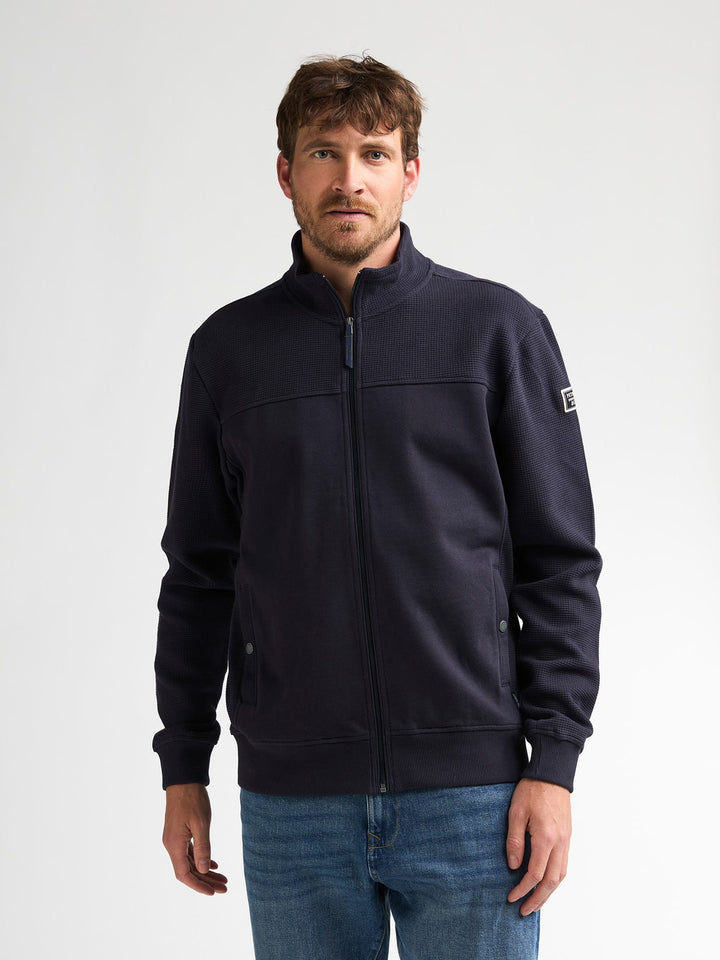 Petrol men M-3060-SWC314 vest sweat heren navy