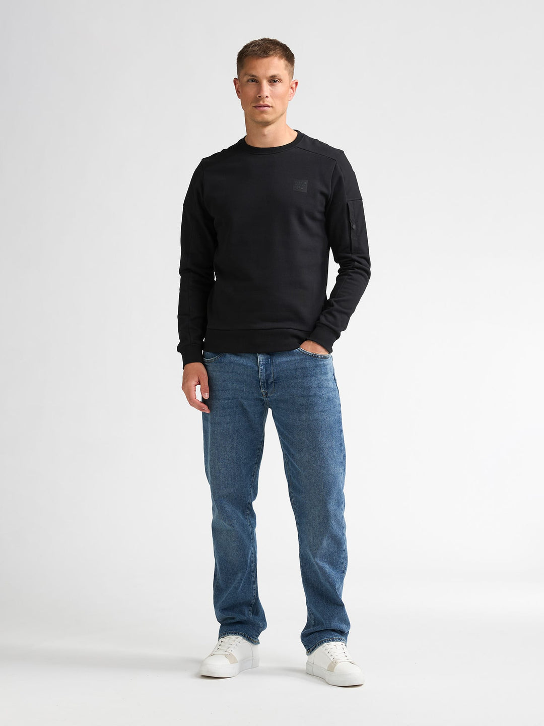 Petrol men M-3060-SWR322 sweater zwart – heren