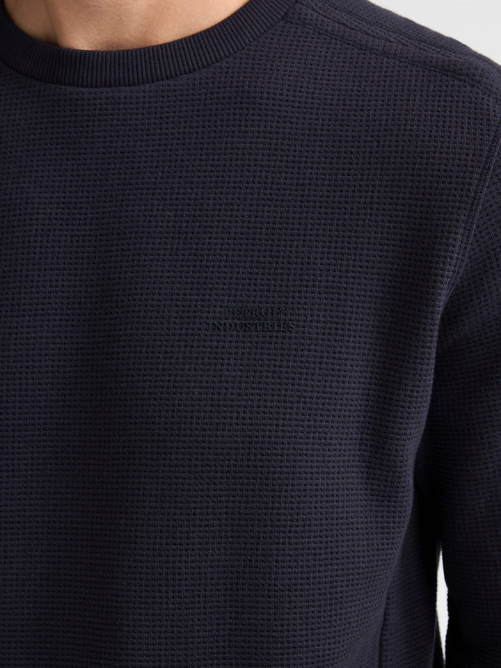 Petrol men M-3060-SWR303 polo k/m heren blue denim - Navy