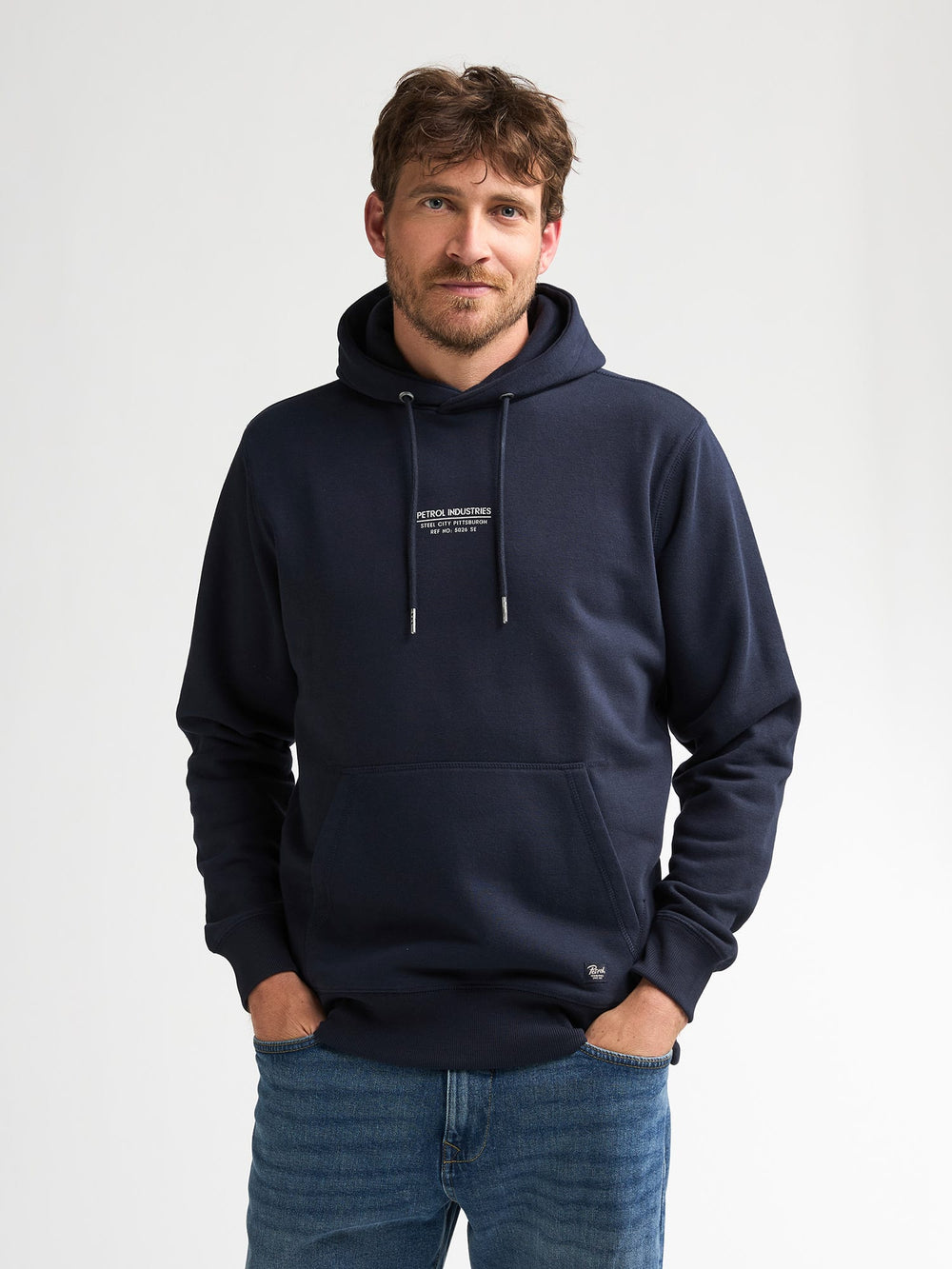 Petrol men M-3060-SWH177 sweater heren navy