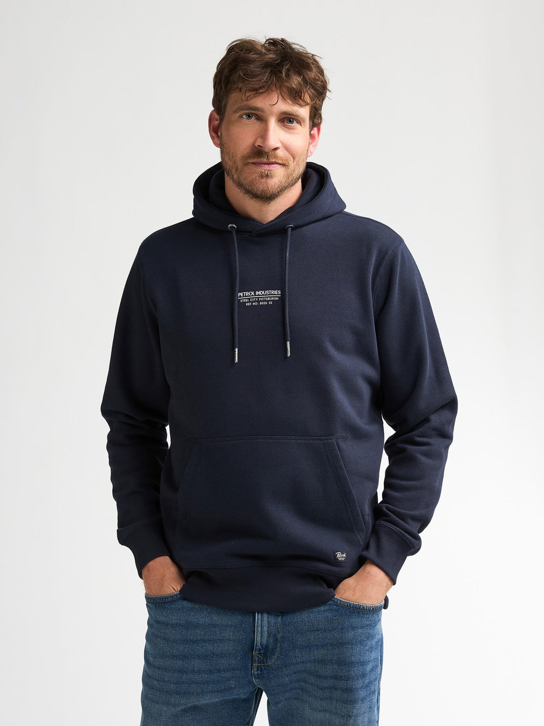 Petrol men M-3060-SWH177 sweater heren navy